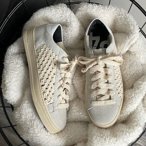 P448 Jack Macrame Ecru Woven Sneaker